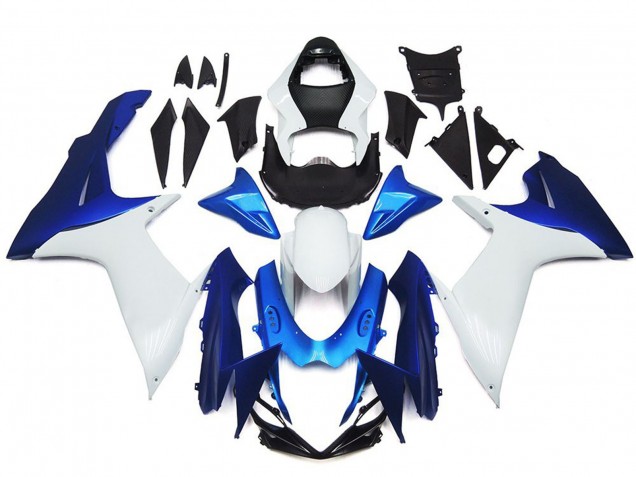2011-2020 Plain White and Blue Style Kit Suzuki GSXR 600-750 Motorcycle Fairing UK 2011-2020 Plain White and Blue Style Kit Suzuki GSXR 600-750 Motorcycle Fairing UK