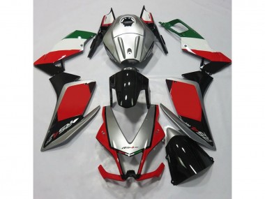 2012-2015 Silver and Red Aprilia RS4 125 Motorcycle Fairing UK