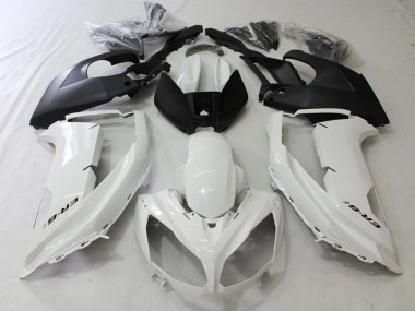 2012-2016 Black and White Kawasaki Ninja 650R Motorcycle Fairing UK