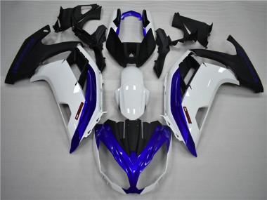 2012-2016 Blue and White Kawasaki Ninja 650R Motorcycle Fairing UK