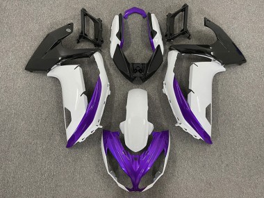 2012-2016 Gloss White & Purple Kawasaki Ninja 650R Motorcycle Fairing UK