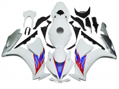 2012-2016 Gloss White and Silver Honda CBR1000RR Motorcycle Fairing UK
