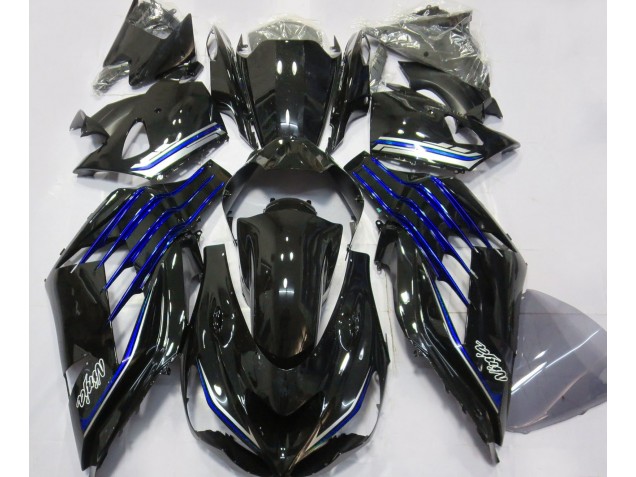 2012-2019 Gloss Black & Blue Kawasaki ZX14R Motorcycle Fairing UK 2012-2019 Gloss Black & Blue Kawasaki ZX14R Motorcycle Fairing UK