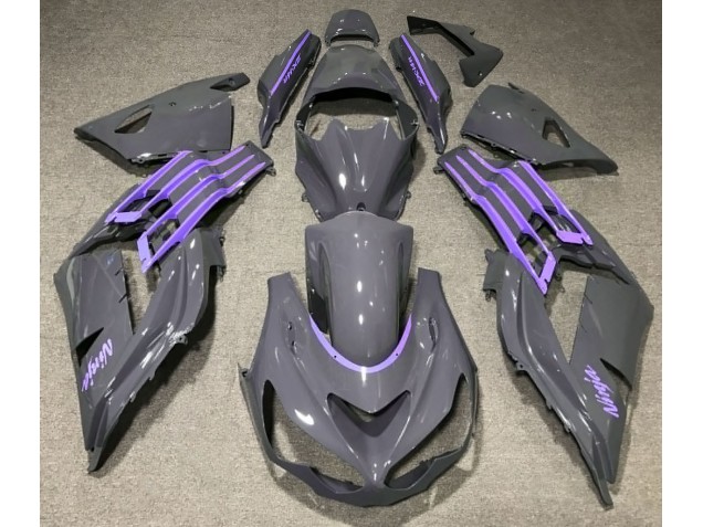 2012-2019 Nardo Gray & Purple Kawasaki ZX14R Motorcycle Fairing UK 2012-2019 Nardo Gray & Purple Kawasaki ZX14R Motorcycle Fairing UK