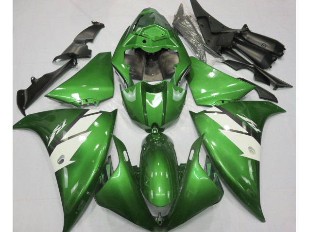 2013-2014 Gloss Green & White Yamaha R1 Motorcycle Fairing UK 2013-2014 Gloss Green & White Yamaha R1 Motorcycle Fairing UK