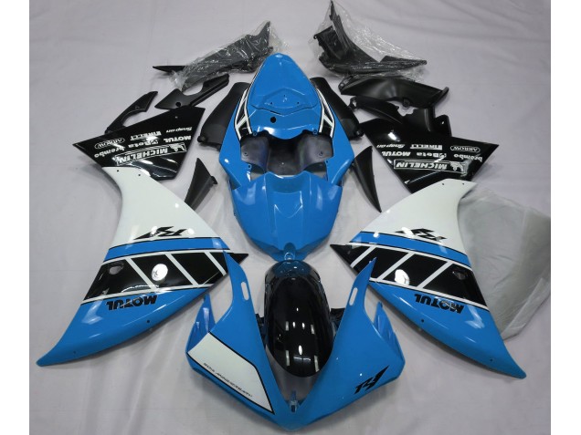 2013-2014 Gloss Light Blue White and Black Yamaha R1 Motorcycle Fairing UK 2013-2014 Gloss Light Blue White and Black Yamaha R1 Motorcycle Fairing UK