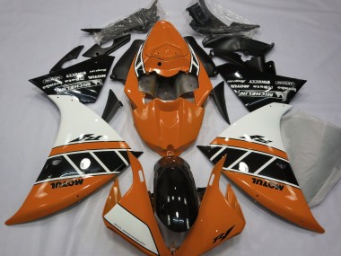 2013-2014 Gloss Orange White and Black Yamaha R1 Motorcycle Fairing UK