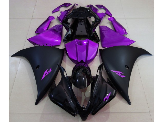 2013-2014 Matte Black and Purple Yamaha R1 Motorcycle Fairing UK 2013-2014 Matte Black and Purple Yamaha R1 Motorcycle Fairing UK
