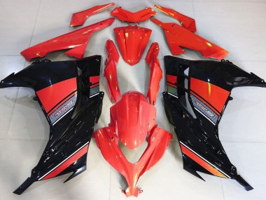 2013-2018 Candy Red and Black Kawasaki Ninja 300 Motorcycle Fairing UK