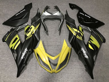 2013-2018 Gloss Black & Yellow Kawasaki ZX6R Motorcycle Fairing UK