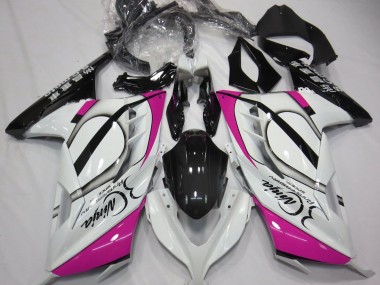 2013-2018 Gloss White & Pink Kawasaki Ninja 300 Motorcycle Fairing UK