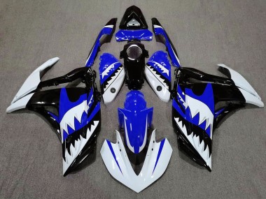 2015-2018 White Shark & Blue Yamaha R3 Motorcycle Fairing UK