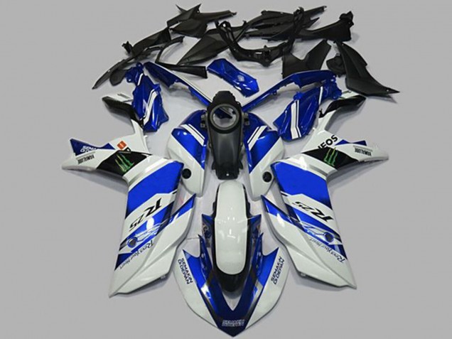 2015-2018 White and Blue Yamaha R3 Motorcycle Fairing UK 2015-2018 White and Blue Yamaha R3 Motorcycle Fairing UK