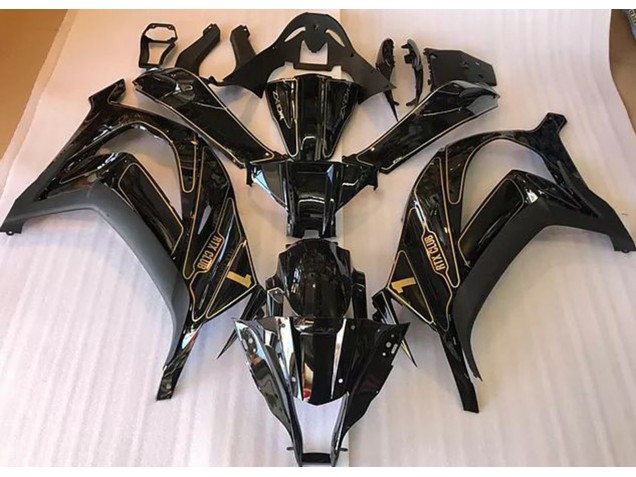 2016-2019 Black and Gold Kawasaki ZX10R Motorcycle Fairing UK 2016-2019 Black and Gold Kawasaki ZX10R Motorcycle Fairing UK