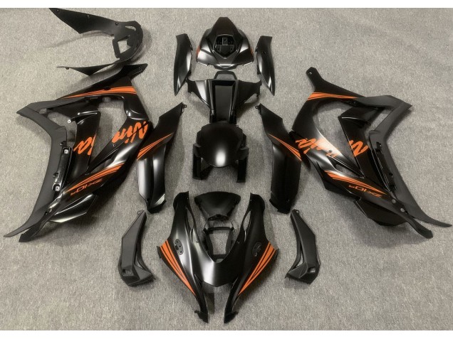 2016-2019 Satin Black & Orange Kawasaki ZX10R Motorcycle Fairing UK 2016-2019 Satin Black & Orange Kawasaki ZX10R Motorcycle Fairing UK