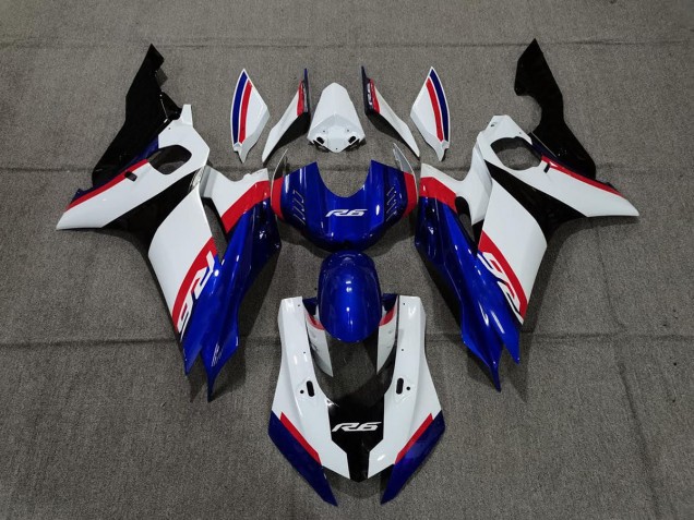2017-2019 Blue White and Red Yamaha R6 Motorcycle Fairing UK 2017-2019 Blue White and Red Yamaha R6 Motorcycle Fairing UK