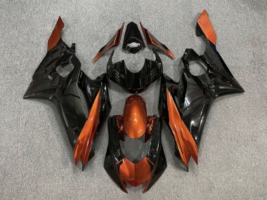 2017-2019 Gloss Black & Burnt Orange Yamaha R6 Motorcycle Fairing UK