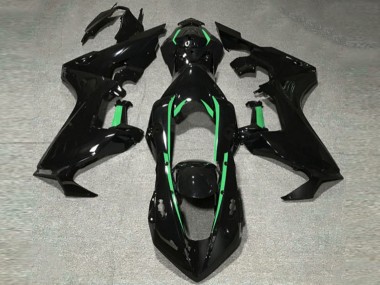 2017-2019 Gloss Black & Forest Green Lining Honda CBR1000RR Motorcycle Fairing UK