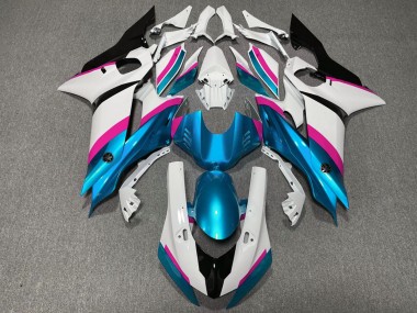 2017-2019 Light Blue and Pink Yamaha R6 Motorcycle Fairing UK