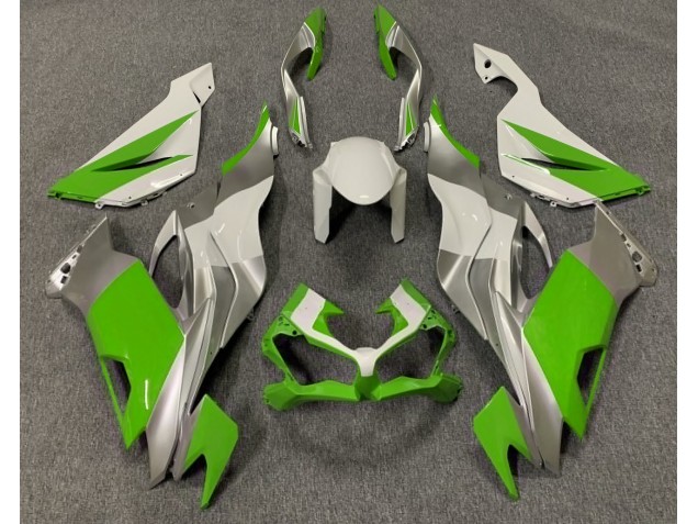 2019-2020 Gloss Green White and Silver Kawasaki ZX6R Motorcycle Fairing UK 2019-2020 Gloss Green White and Silver Kawasaki ZX6R Motorcycle Fairing UK