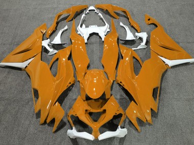 2019-2020 Gloss Orange & White Kawasaki ZX6R Motorcycle Fairing UK