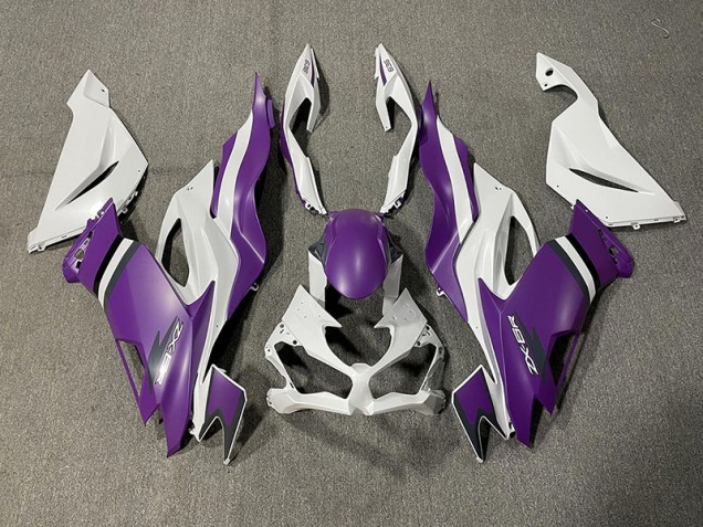 2019-2020 Matte Purple and White Kawasaki ZX6R Motorcycle Fairing UK 2019-2020 Matte Purple and White Kawasaki ZX6R Motorcycle Fairing UK