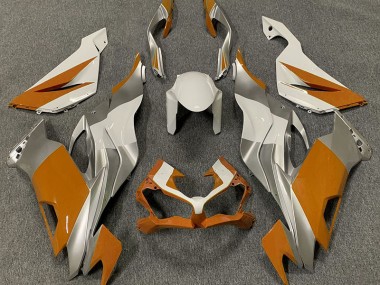 2019-2020 Orange White and Silver Kawasaki ZX6R Motorcycle Fairing UK