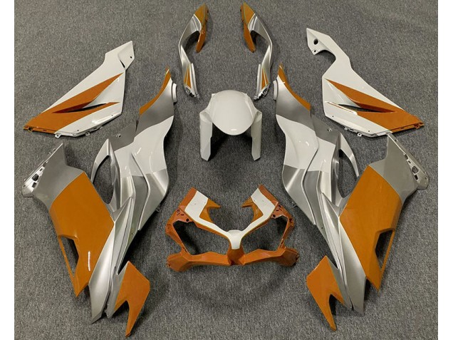 2019-2020 Orange White and Silver Kawasaki ZX6R Motorcycle Fairing UK 2019-2020 Orange White and Silver Kawasaki ZX6R Motorcycle Fairing UK