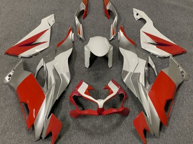 2019-2020 Red White and Silver Kawasaki ZX6R Motorcycle Fairing UK