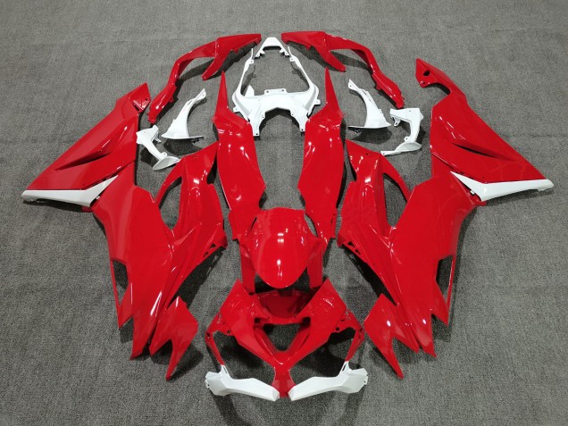 2019-2020 Red with White Kawasaki ZX6R Motorcycle Fairing UK