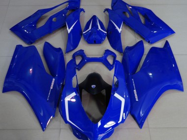Gloss Blue & White Ducati 1199 Motorcycle Fairing UK