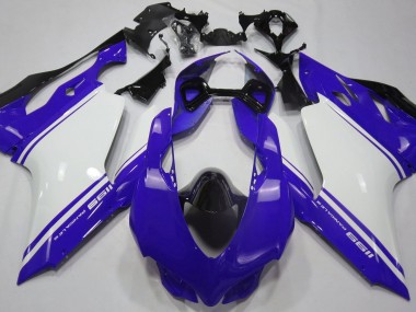 Gloss Blue White and Black Ducati 1199 Motorcycle Fairing UK