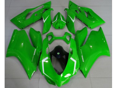 Gloss Green & White Ducati 1199 Motorcycle Fairing UK