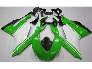 Gloss Green White and Black Ducati 1199 Motorcycle Fairing UK