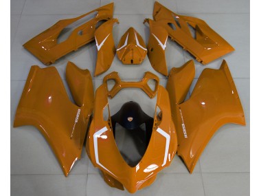 Gloss Orange & White Ducati 1199 Motorcycle Fairing UK