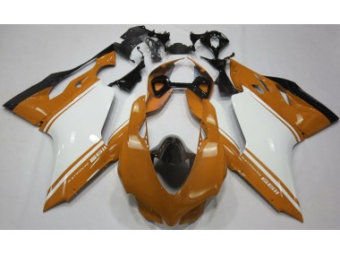 Gloss Orange White and Black Ducati 1199 Motorcycle Fairing UK